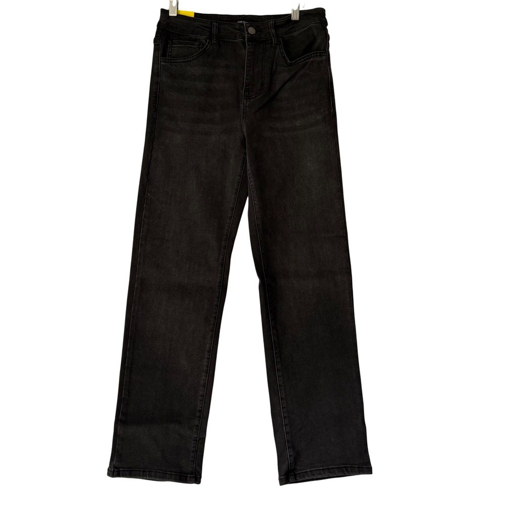 Well Worn 6/28 Straight‎ Jeans 90s Vintage Black Wash High Rise Classic Normcore